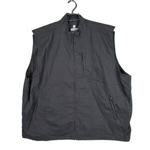 Mens Rothco Undercover Travel Vest Black Full Zip Cotton Blend Pockets Size 3XL